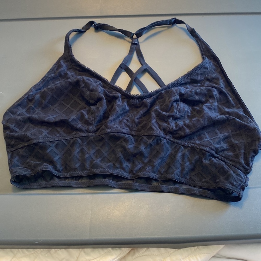 Target Brand XXL Sheer Black Bralette with Straps